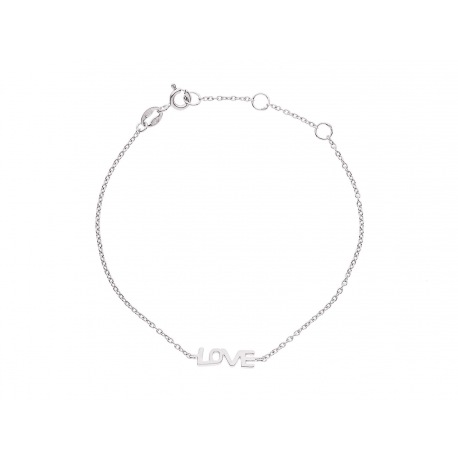 Bracelet Argent & motif Coeur pavés