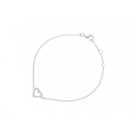 Bracelet en Argent avec Motif Central Cœur