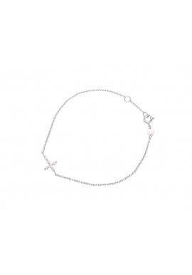 Bracelet en Argent avec Motif Central Croix