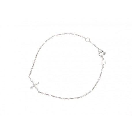 Bracelet en Argent avec Motif Central Croix