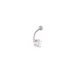 Piercing de Nombril en Argent & Solitaire