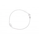 Bracelet en Argent Motif Central & Solitaire