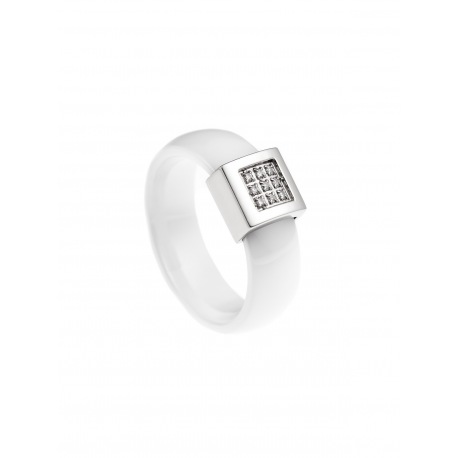 Bague Jonc Carré Prestige Céramique