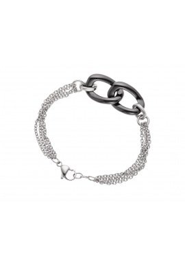 Bracelet Maille avec 2 Anneaux en Céramique