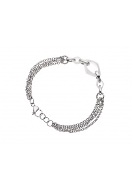 Bracelet Maille avec 3 Anneaux en Céramique