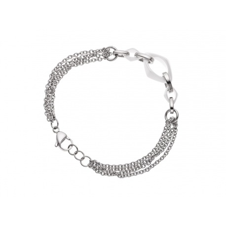 Bracelet Maille avec 3 Anneaux en Céramique