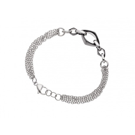 Bracelet Maille avec 3 Anneaux en Céramique