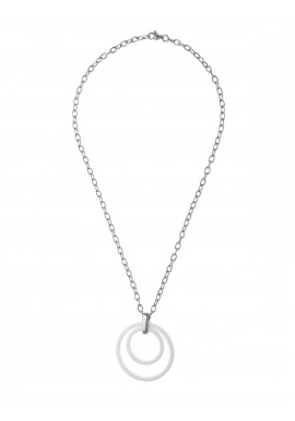 Collier Motif Cercles Blancs