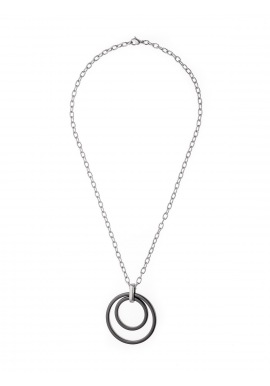 Collier Motif Cercles Noirs