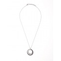 Collier Pendentif Céramique Motif Double Cercle