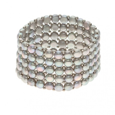 Bracelet 5 Rangs de Perles