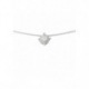 Collier Solitaire Diamants 0,10 Cts & Or Blanc 375 Millièmes