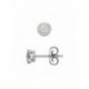 Boucles d'Oreilles Solitaire Diamants 0,30 Cts (2 x 0,15 Cts) & Or Blanc 375 Millièmes