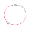 Bracelet Cœur Véritable Diamant 0,03 Carats