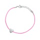 Bracelet Cœur Véritable Diamant 0,03 Carats