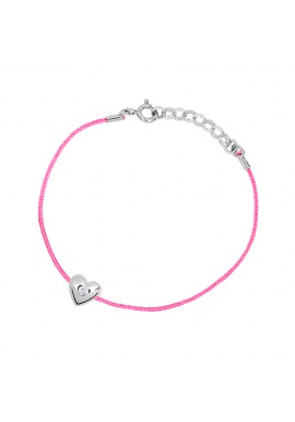 Bracelet Cœur Véritable Diamant 0,03 Carats