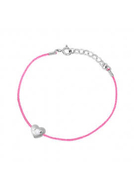 Bracelet Cœur Véritable Diamant 0,05 Carats