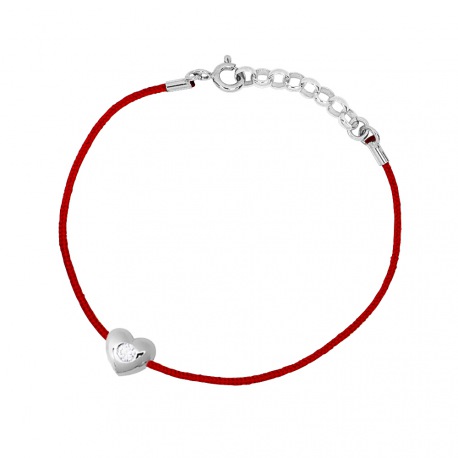 Bracelet Cœur Véritable Diamant 0,05 Carats