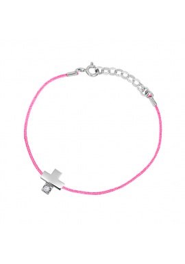 Bracelet Croix Véritable Diamant 0,03 Carats