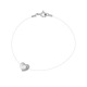 Bracelet Cœur Véritable Diamant 0,05 Carats