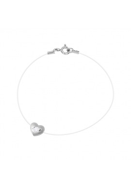 Bracelet Cœur Véritable Diamant 0,05 Carats