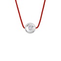 Collier Véritable Diamant 0,03 Carats Serti Clos