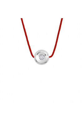 Collier Véritable Diamant 0,03 Carats Serti Clos