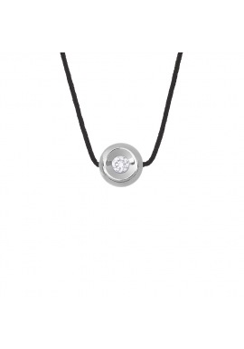 Collier Véritable Diamant 0,05 Carats Sertis Clos
