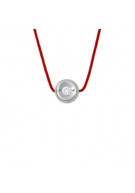 Collier Véritable Diamant 0,05 Carats Serti Clos