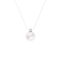 Collier Véritable Diamant 0,05 Carats & Perle d'Eau Douce