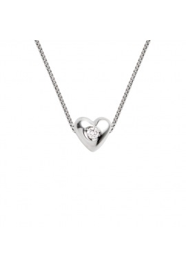 Collier Cœur Véritable Diamant 0,03 Carats