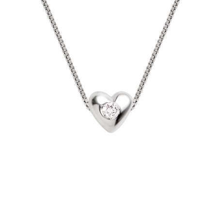 Collier Cœur Véritable Diamant 0,05 Carats