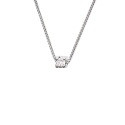 Collier Véritable Diamant 0,05 Carats Serti 4 Griffe