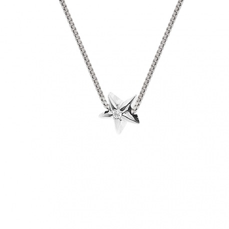 Collier Etoile Véritable Diamant 0,03 Carats