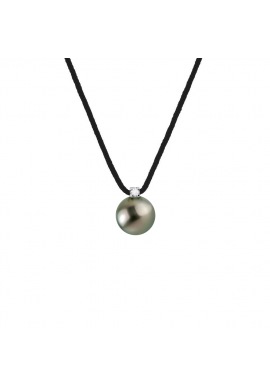 Collier Lien d'Amour NOIR & Véritable Diamant