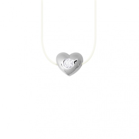 Collier Cœur Véritable Diamant 0,05 Carats