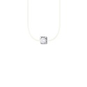 Collier Véritable Diamant 0,05 Carats Serti 4 Griffe