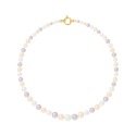 Collier Rang Chute - Fermoir Anneau Marin Or Jaune