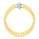 Bracelet Double Rang de   - Fermoir Cylindrique Argent Massif