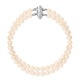Bracelet Double Rang de   - Fermoir Cylindrique Argent Massif