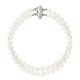 Bracelet Double Rang de   - Fermoir Cylindrique Argent Massif