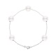 Bracelet Chaine Singapour en Or Blanc & Perle