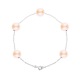 Bracelet Chaine Singapour en Or Blanc & Perle