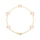 Bracelet Chaine Singapour en Or Jaune & Perle