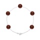 Bracelet Chaine Singapour en Or Blanc & Perle